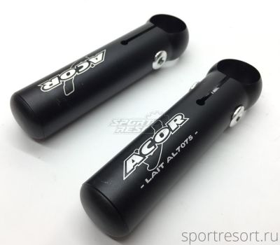 Рога на руль Acor ABZ-2603 AL7 Super Light Barends (85 мм) черные