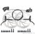 Комплект дисковых тормозов Meroca 4-Piston Disc Brake Set черные